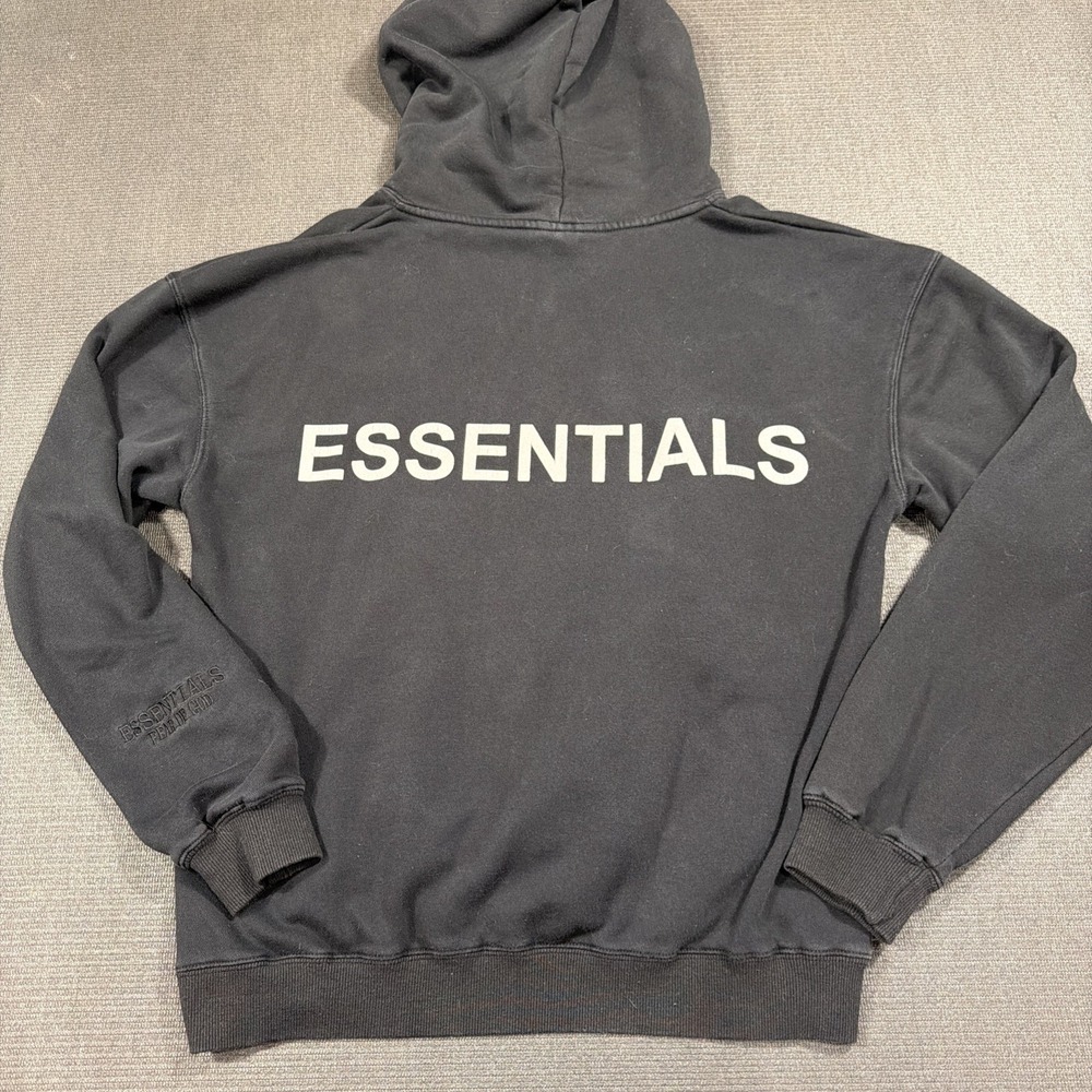 Fear Of God FOG 3M Pullover Hoodie Black On‎ Black Reflective FW19 Size Medium